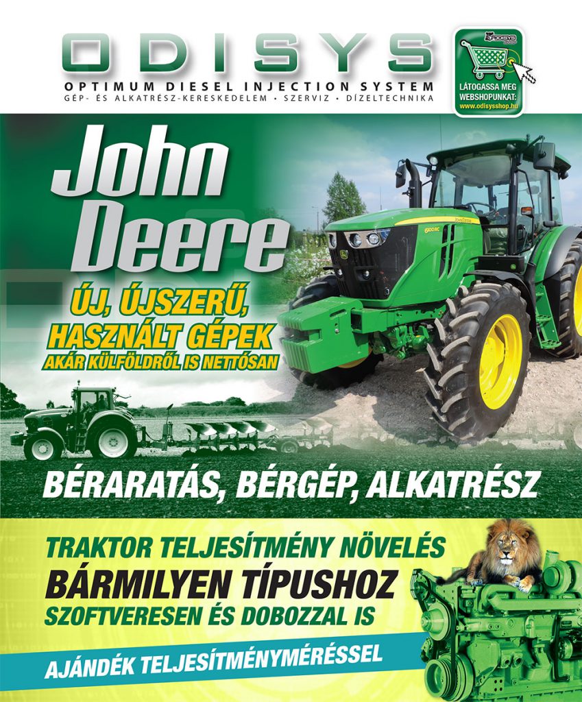 John Deere traktor vásárlás, bérlés és tuning az Odisystől