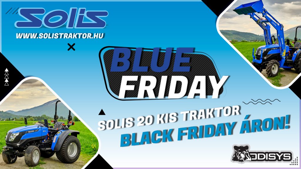 Solis 20 akció - kis traktor Black Friday áron!